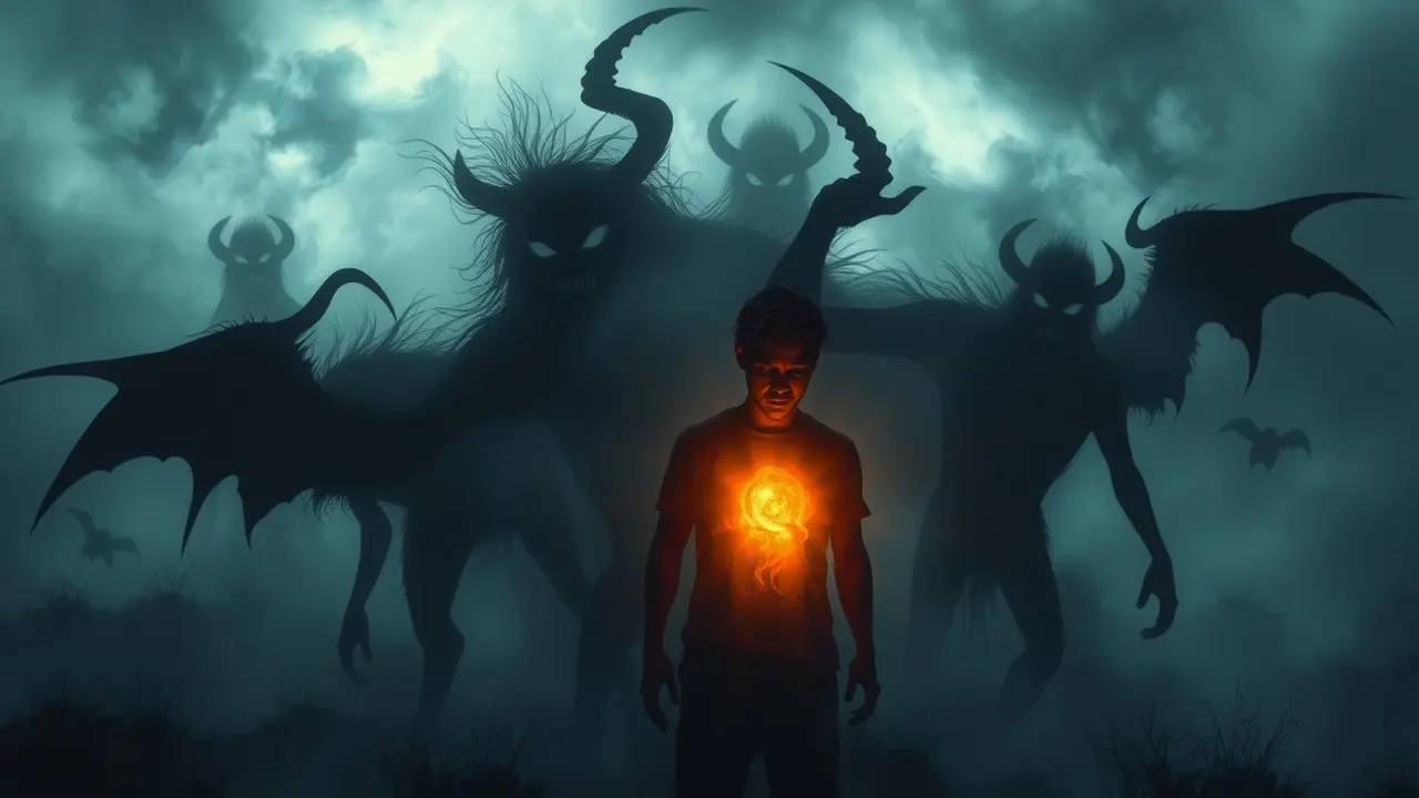 Sonhar com Luta: Descubra o Significado Oculto e Suas Interpretações Ilustração de luta contra demônios internos