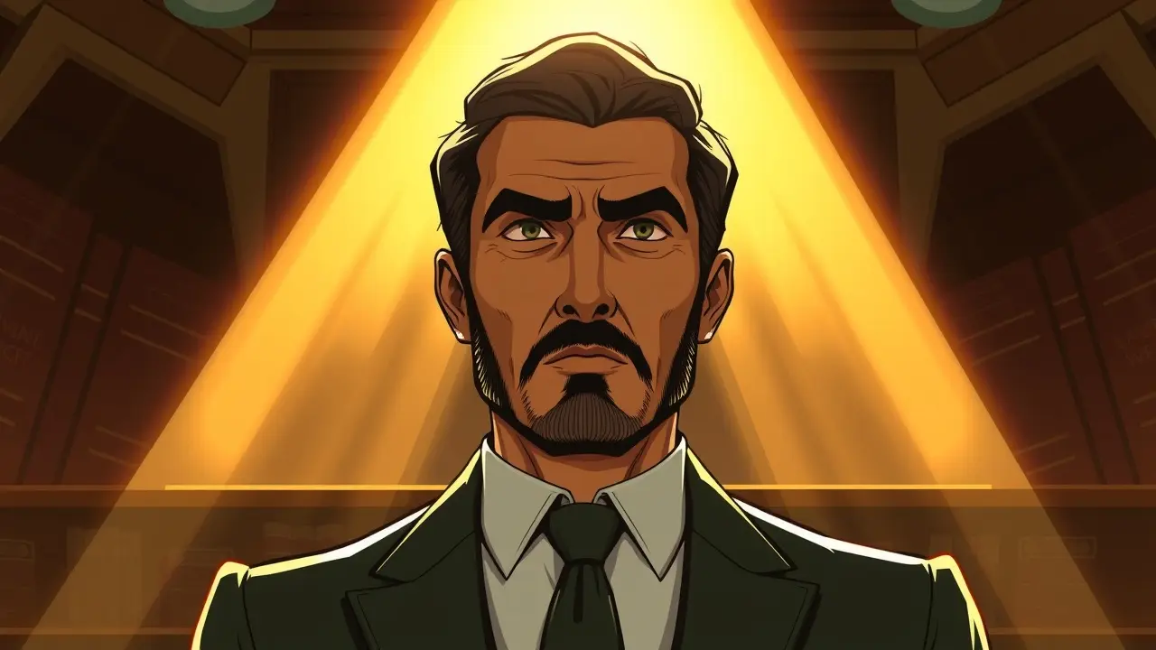 O Significado Profundo de Sonhar com Luiz Gama Ilustração de Luiz Gama em um tribunal