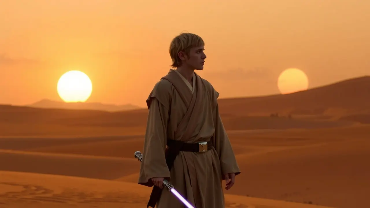 Significado de Sonhar com Luke Skywalker: Uma Jornada Interior Luke Skywalker no deserto de Tatooine