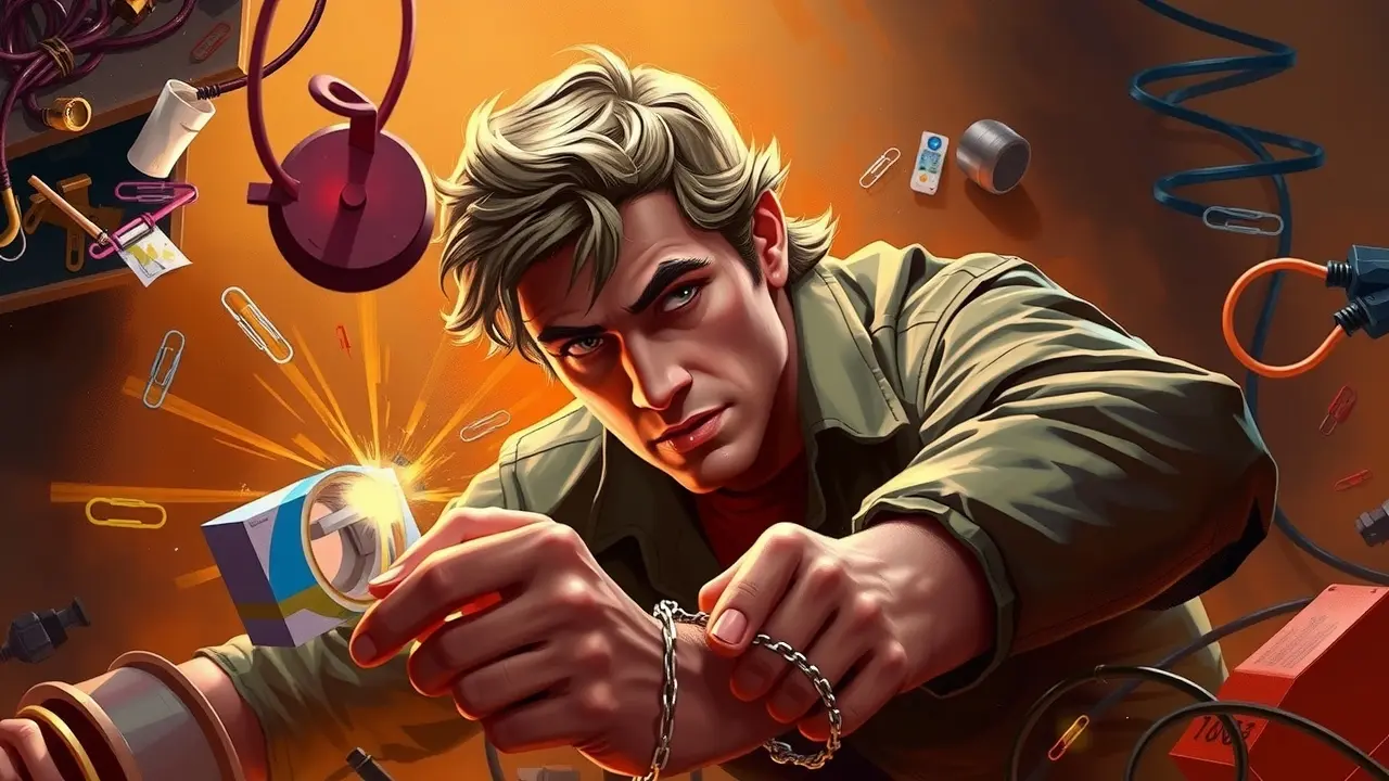 Sonhar com MacGyver: Desvende o Significado e Seu Potencial Criativo MacGyver improvisando solução criativa