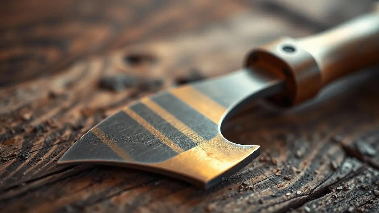 Sonhar com Machadinha: Descubra os Significados Ocultos! Machadinha antiga em madeira.