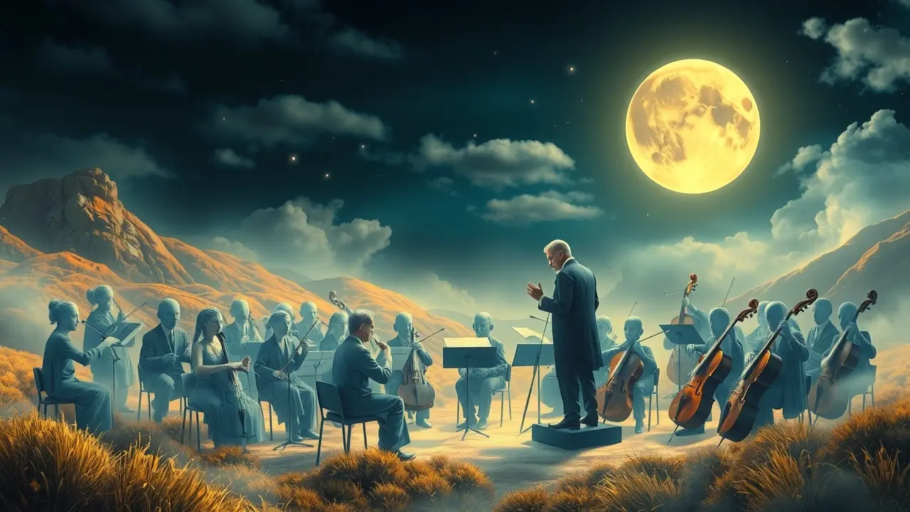 Sonhar com Mahler: Desvendando os Significados Ocultos Sonho com Gustav Mahler conduzindo orquestra fantasmagórica