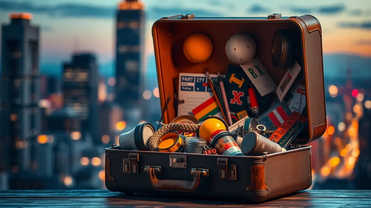 Sonhar com Mala: Descubra os Significados Ocultos Mala antiga com itens coloridos