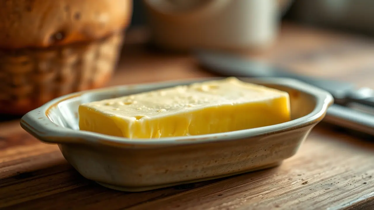 Sonhar com Manteigueira: Desvende os Significados Ocultos! Manteigueira com manteiga dourada