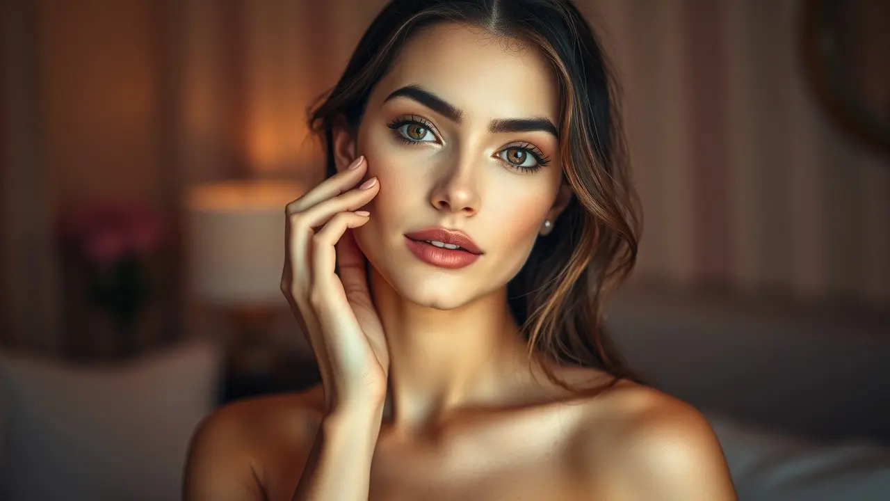 Mulher aplicando blush: autoimagem e sonhos com maquiagem