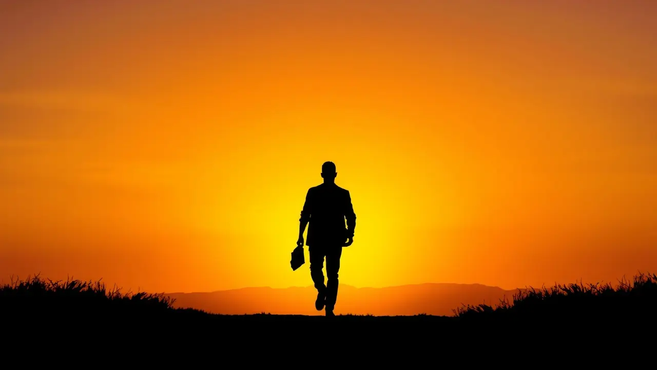 Sonhar com Marcha: Descubra os Significados e Interpretações! Uma pessoa marchando em direção ao nascer do sol