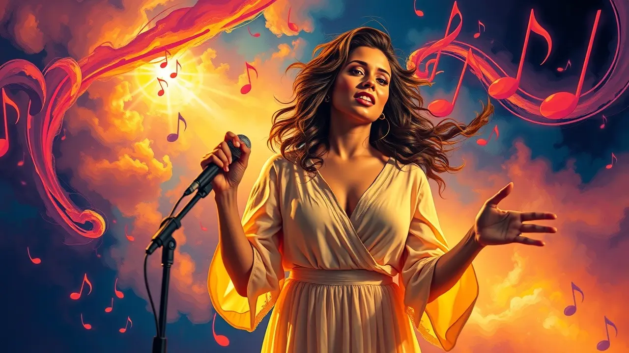 Sonhar com Maria Bethânia: Desvende os Significados Ocultos Sonho com Maria Bethânia: palco onírico com cantora.