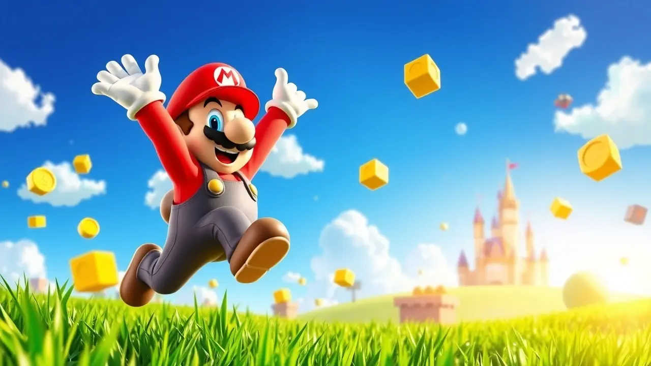 Significado de Sonhar com Mario: Interpretações e Simbolismos Mario pulando em um campo verde