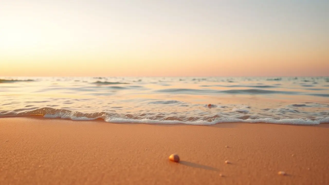 Sonho com marola em praia ensolarada