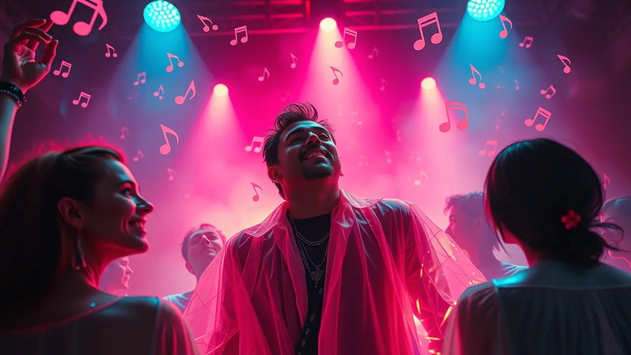 Sonho com MC Daleste em show onírico.