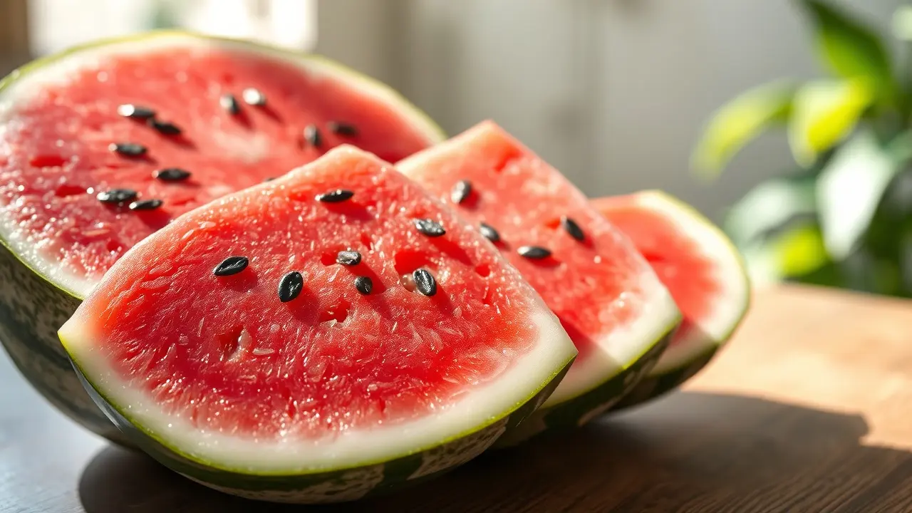Melancia fresca e suculenta