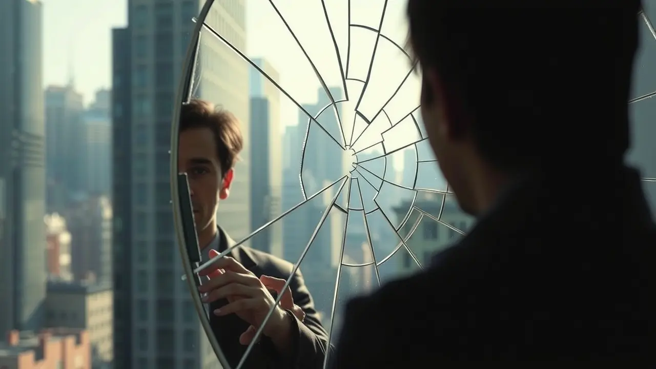 Sonhar com Mentira: Descubra os Significados e Interpretações! Reflexo distorcido em espelho quebrado