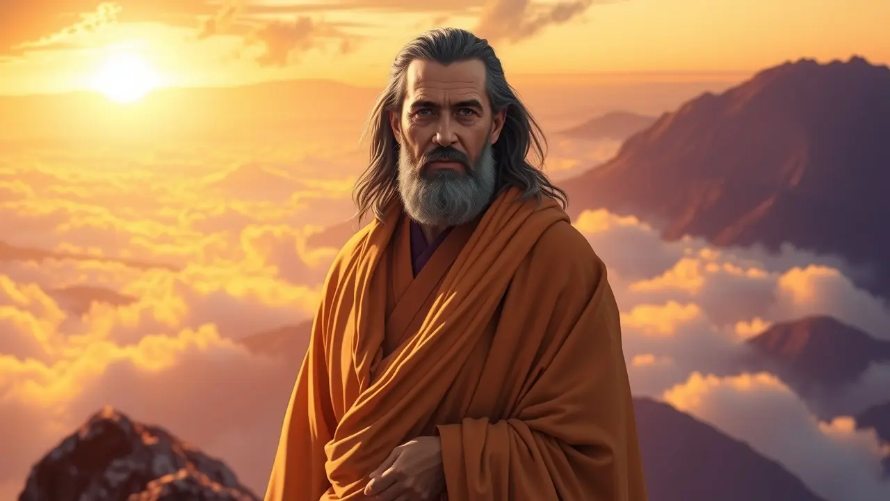 Significado de Sonhar com Mentor: Um Guia Completo Mentor iluminado em montanha ao amanhecer, transmitindo sabedoria.