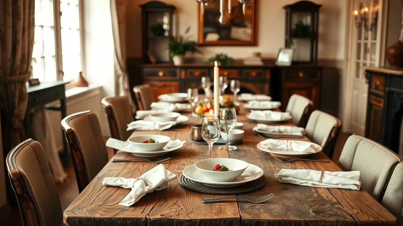 Sonhar com Mesa: Descubra os Significados e Interpretações Mesa de jantar rústica e elegante.