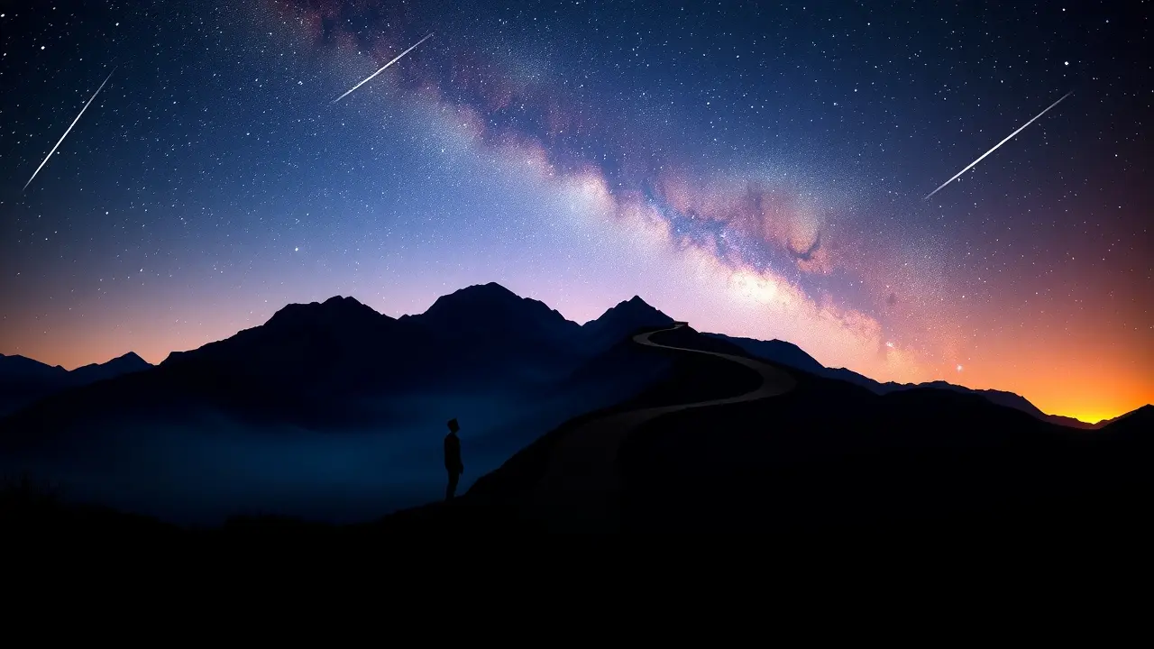 Pessoa numa encruzilhada, decidindo um caminho.