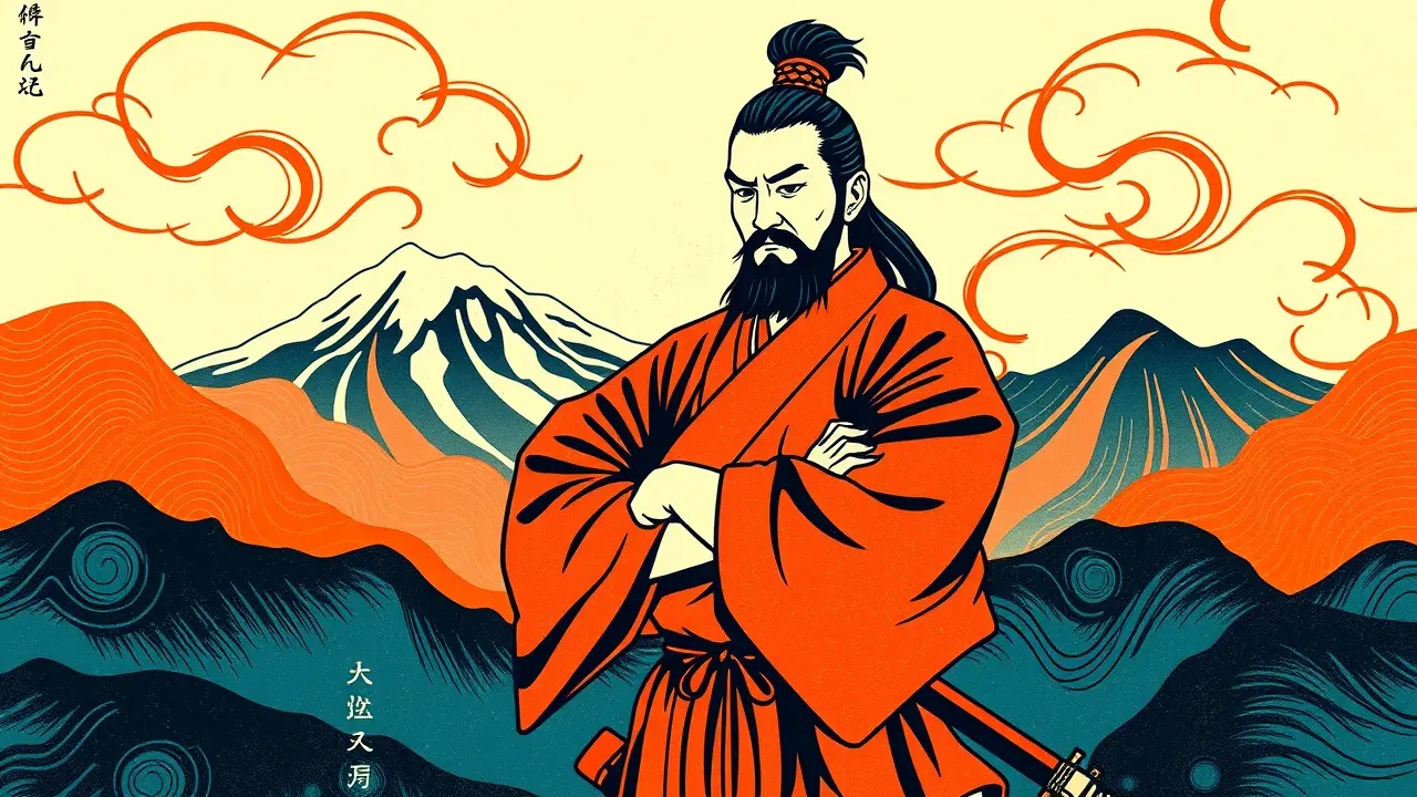 Miyamoto Musashi em estilo Ukiyo-e