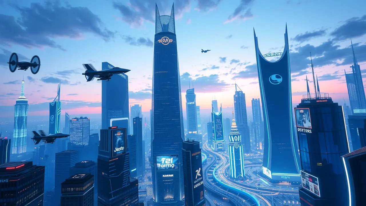 Sonho com cidade moderna e futurista.