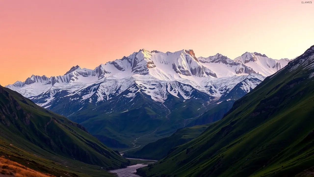 Sonhar com Montanha: Descubra os Significados e Simbolismos! Montanha majestosa com neve ao nascer do sol