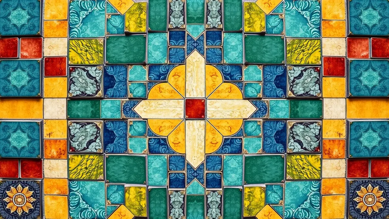 Mosaico colorido e harmonioso