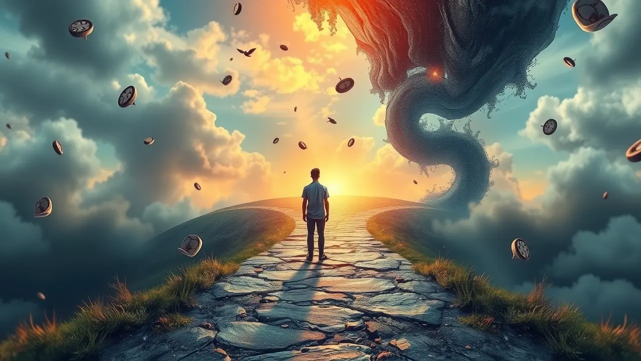 Sonhar com Mudança: Descubra os Significados e Interpretações Pessoa em encruzilhada simbolizando mudança.