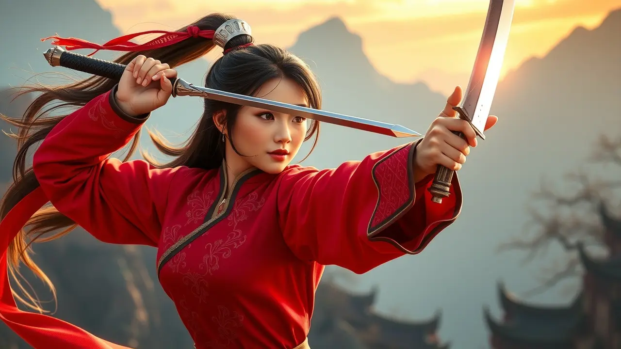 Sonhar com Mulan: Descubra os Significados Ocultos Mulan empunhando espada