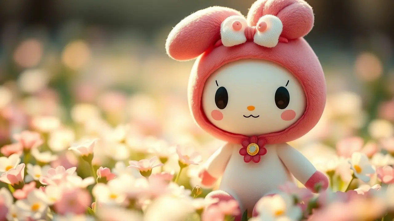 Significado de Sonhar com My Melody: Decifre os Símbolos! My Melody em um campo de flores