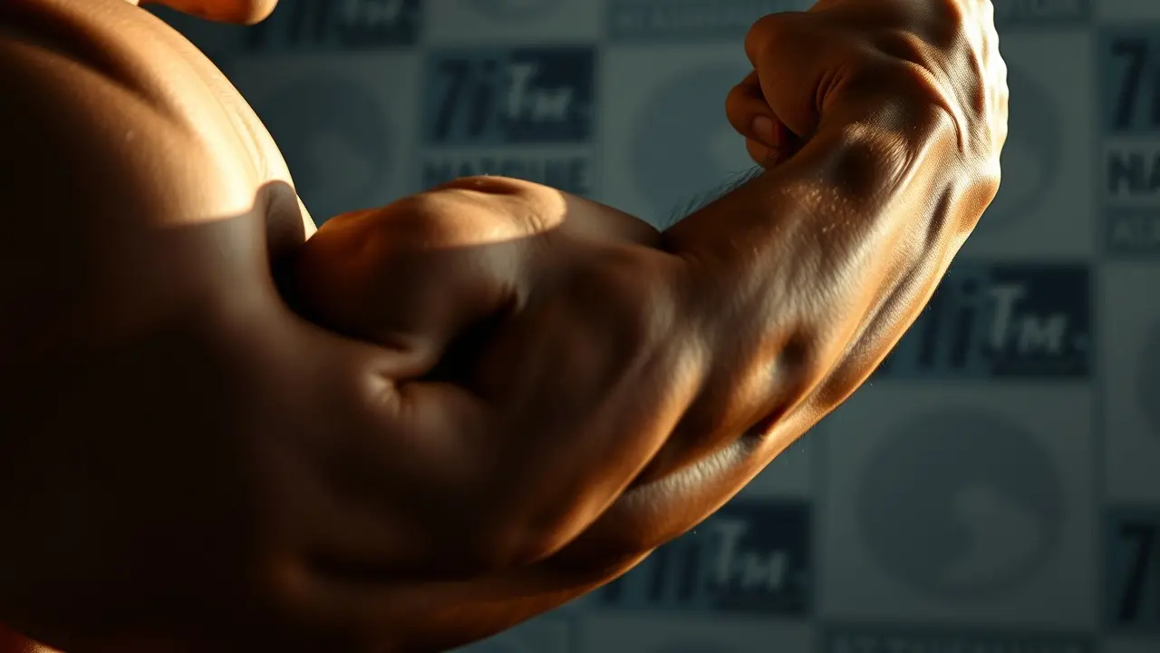 Braço musculoso definido