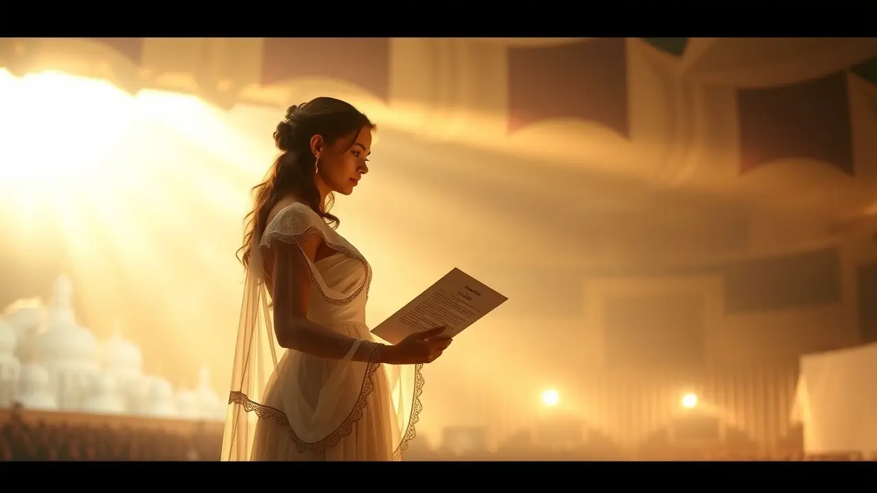 Mulher idosa oferecendo roteiro em sonho