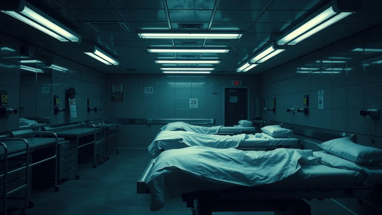 Sonhar com Necrotério: Desvende os Significados Ocultos Interior de necrotério sombrio e silencioso