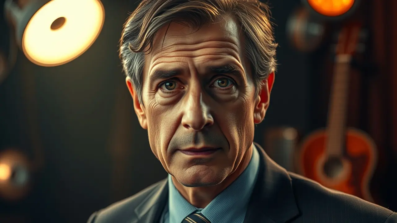 Homem com expressão nostálgica remetendo a Nelson Gonçalves