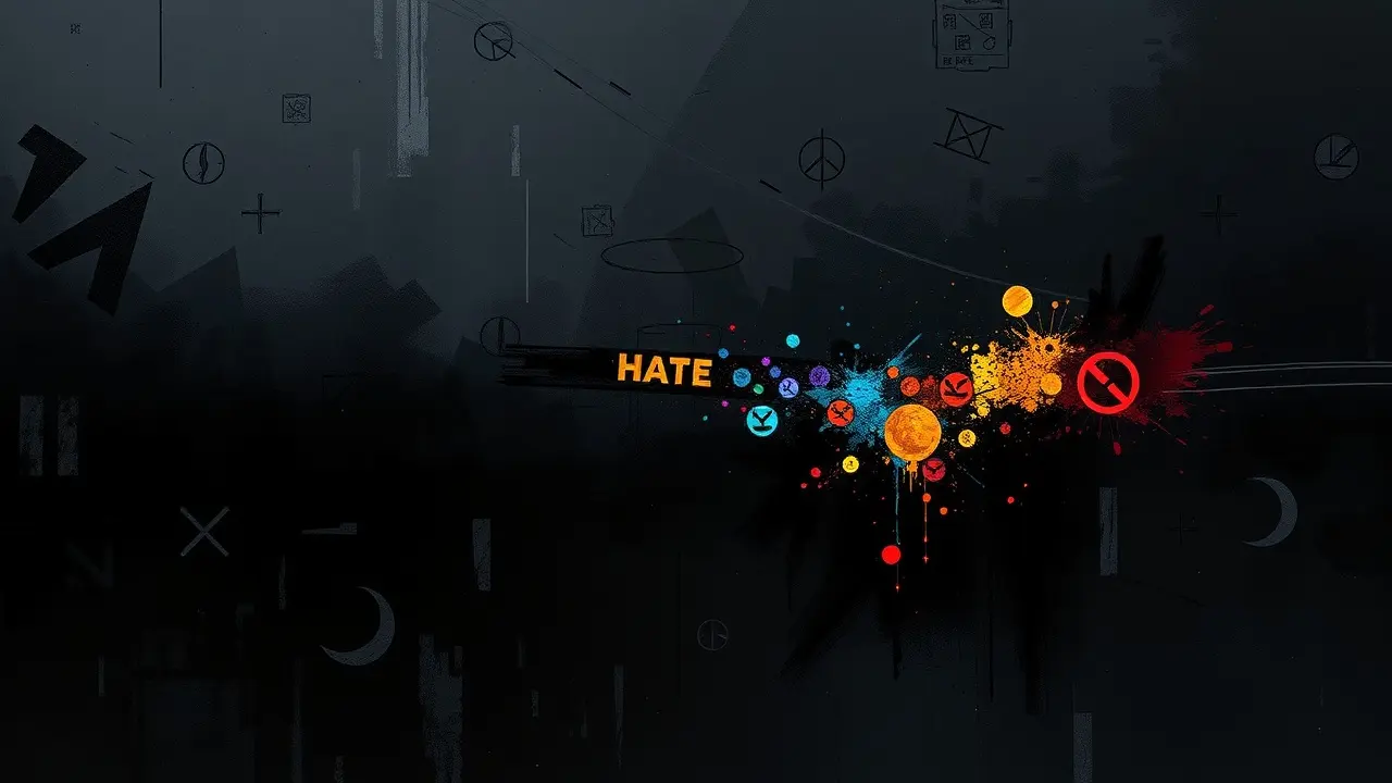 Representação simbólica de sonho com neonazista.