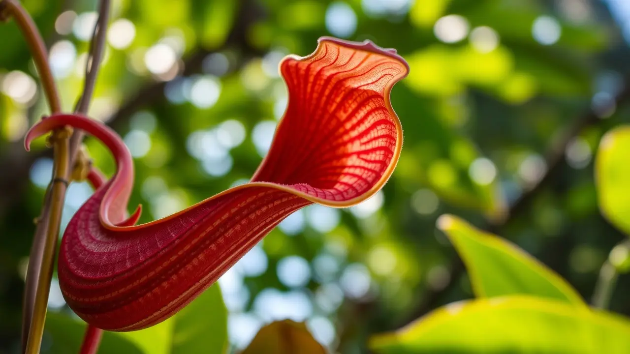 Nepenthes com detalhes em close-up