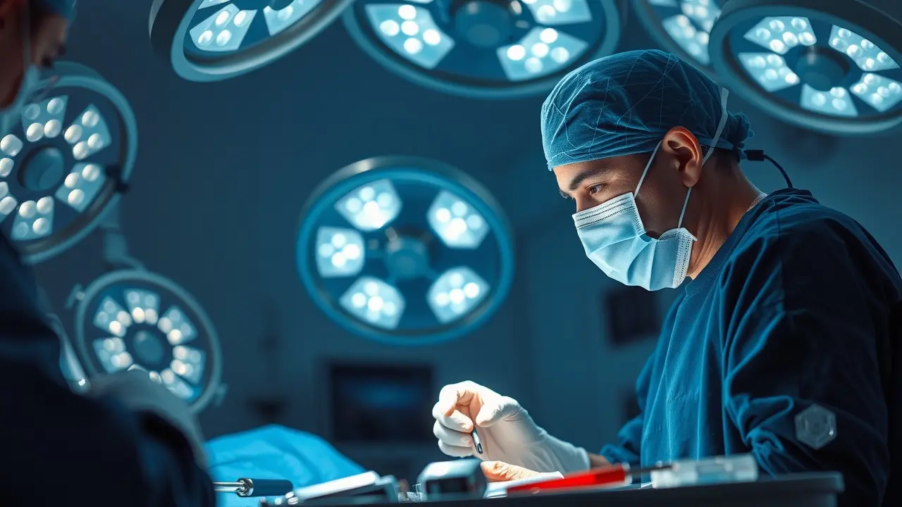 Sonhar com Neurocirurgião: Decifre os Sinais do Subconsciente Neurocirurgião concentrado em cirurgia delicada.