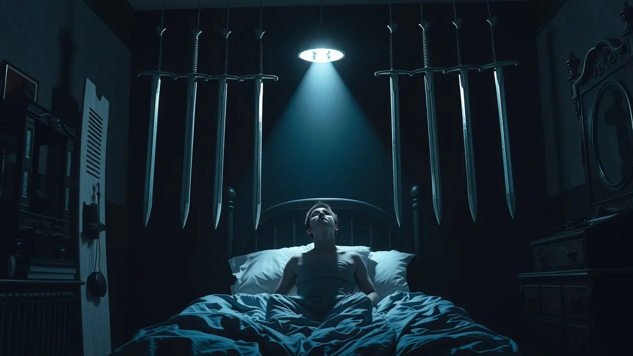 Sonhar com Nove de Espadas: Descubra o Significado! Pesadelo com nove espadas: representação de ansiedade