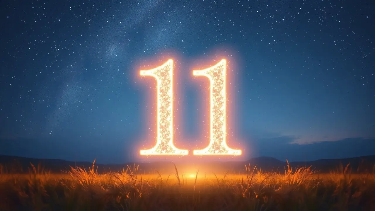 Número 111 brilhando em um sonho