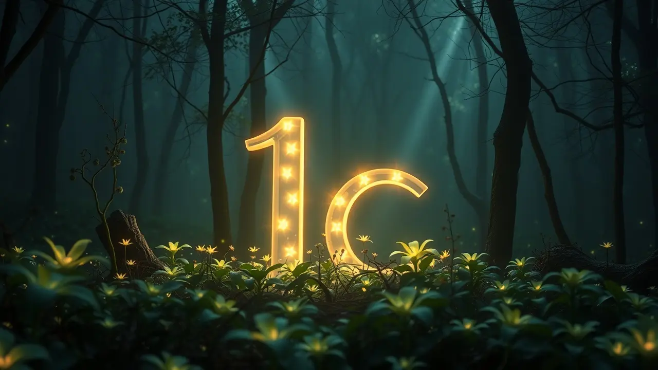 Sonhar com Número 16: Descubra o Significado e as Mensagens Ocultas O número 16 brilhando em uma floresta mística, simbolizando sonhos e transformação.