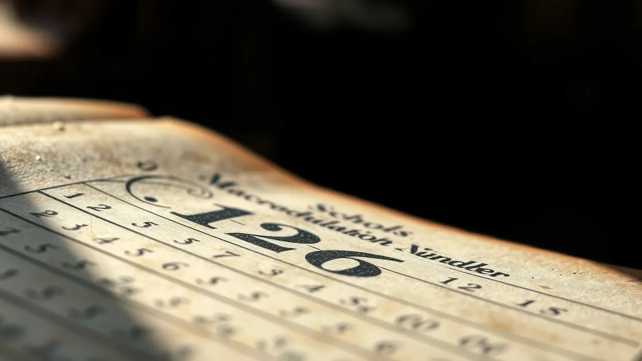 O Significado Oculto de Sonhar com Número de Matrícula: Descubra Revelações! Livro de registro escolar antigo com número de matrícula borrado.