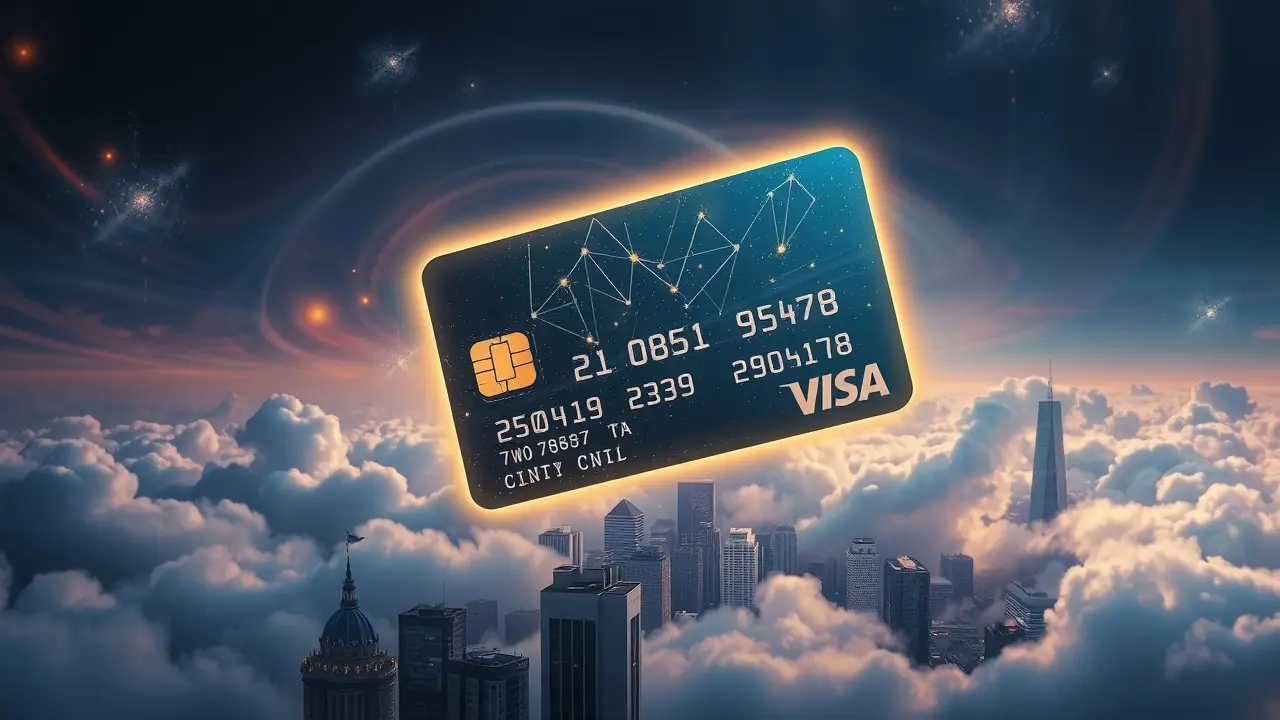 Sonho com cartão de crédito e números brilhantes.