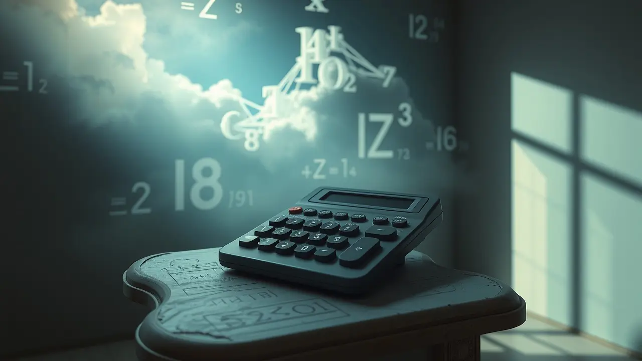 Significado de Sonhar com Números Invertidos: Decifre os Sinais! Calculadora mostrando números invertidos em sonho