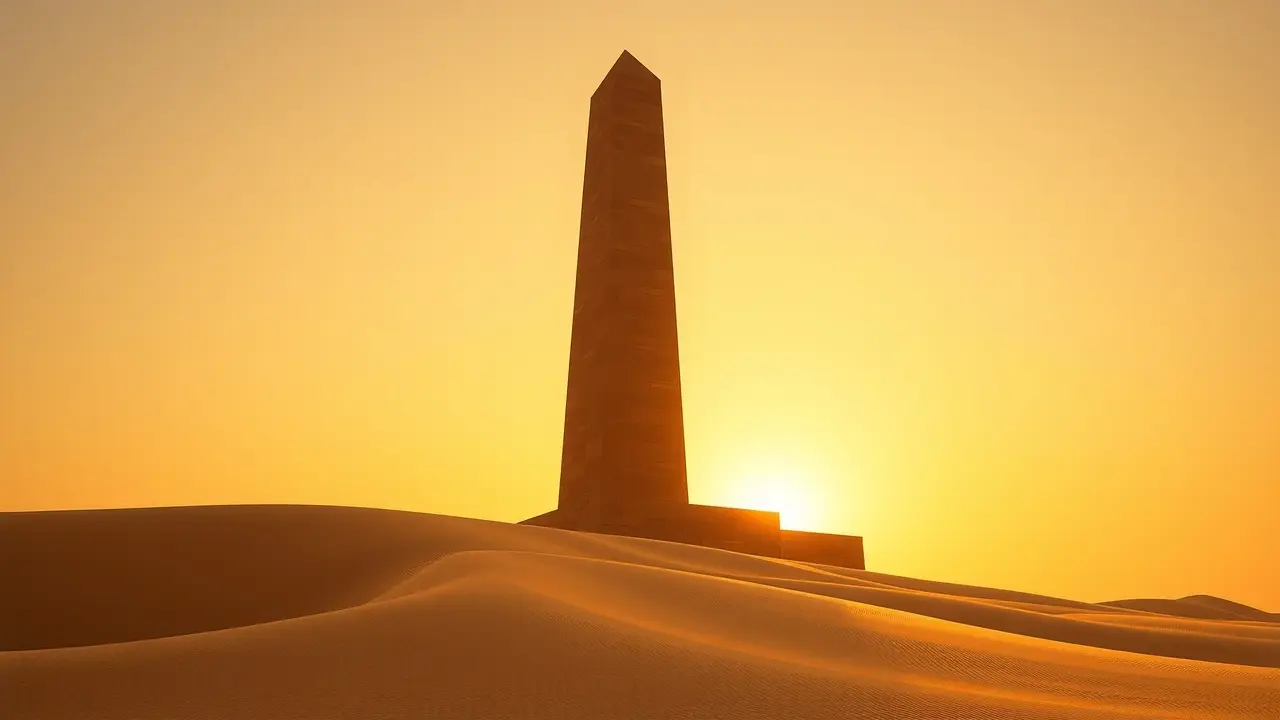 Sonhar com Obelisco: Descubra os Significados Ocultos! Obelisco imponente ao nascer do sol