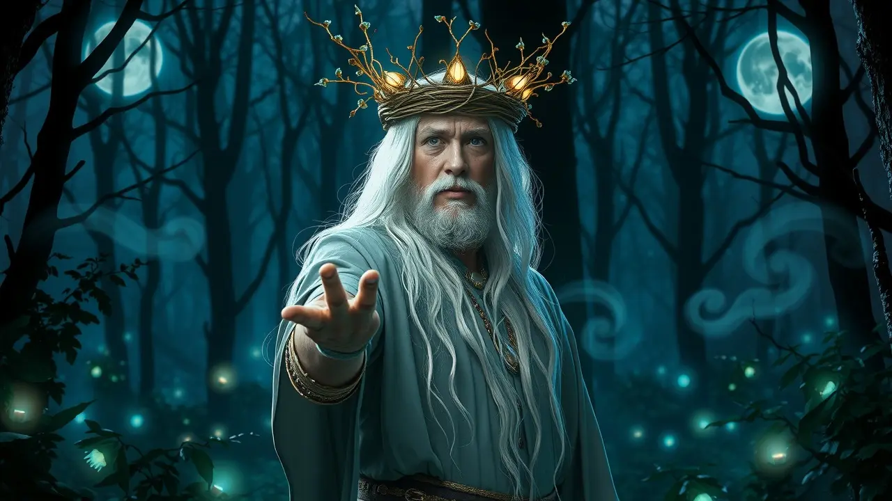 Sonhar com Oberon: Desvende os Mistérios e Significados Ocultos Oberon, rei das fadas, em floresta mágica