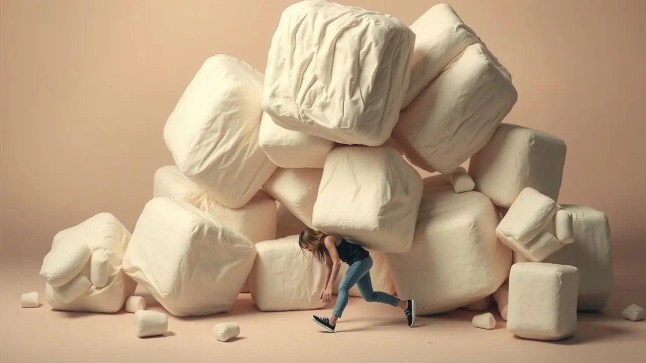 Ilustração de sonho com obesidade