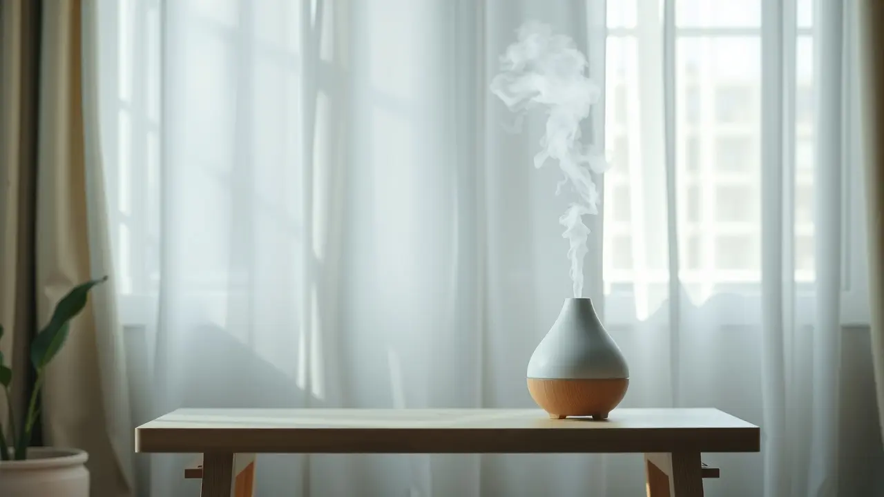 Difusor de aromas num ambiente sereno