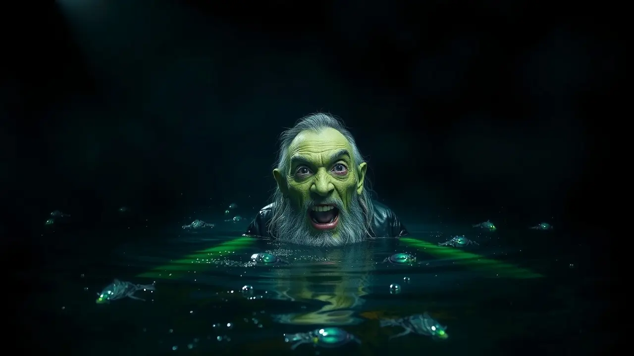 Significado de Sonhar com Old Gregg: Uma Análise Profunda Visão onírica de Old Gregg emergindo do lago.