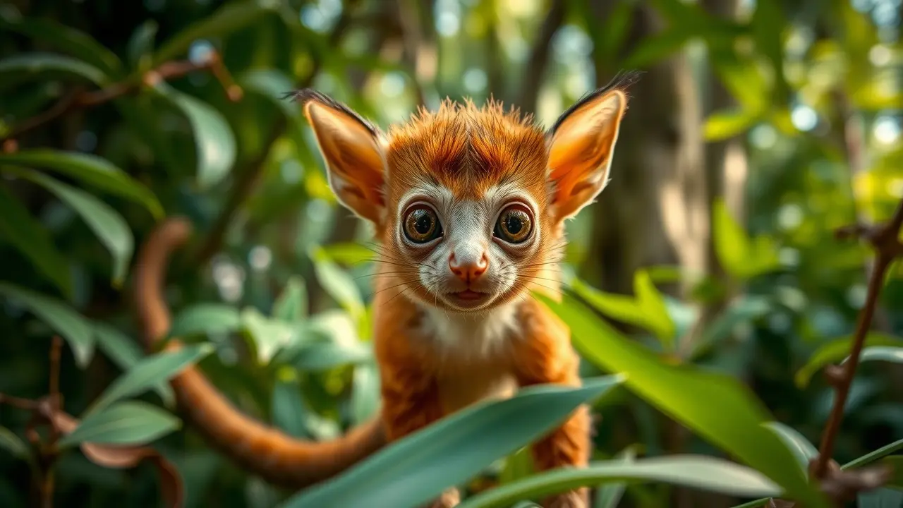 Significado de Sonhar com Olingo: Desvende os Mistérios! Olingo na floresta tropical.