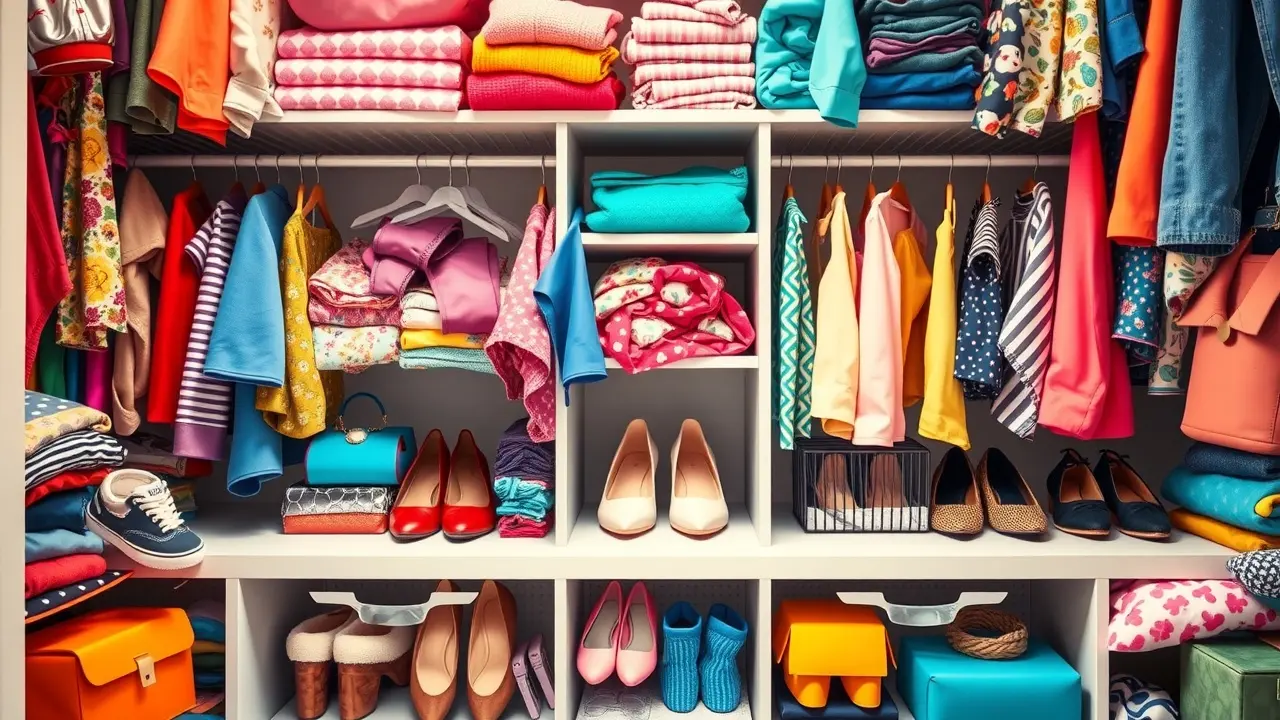 Significado de Sonhar com Organizador: Descubra o Que Isso Revela Organizador de roupas colorido e organizado.