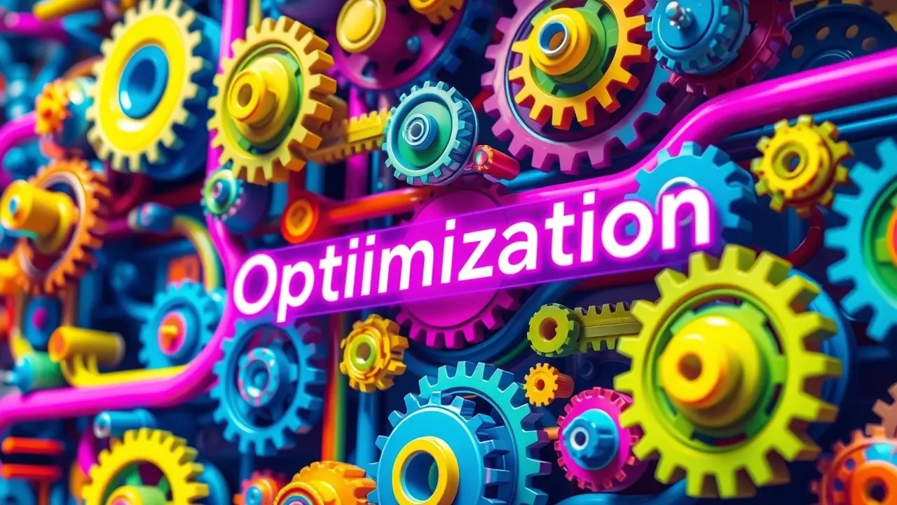 Sonhar com Otimização: Descubra os Significados e Interpretações Engrenagens coloridas representando otimização.