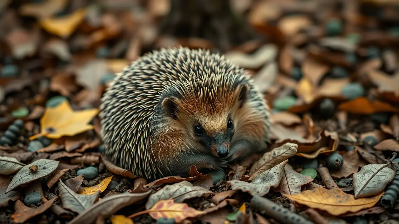 Ouriço se protegendo