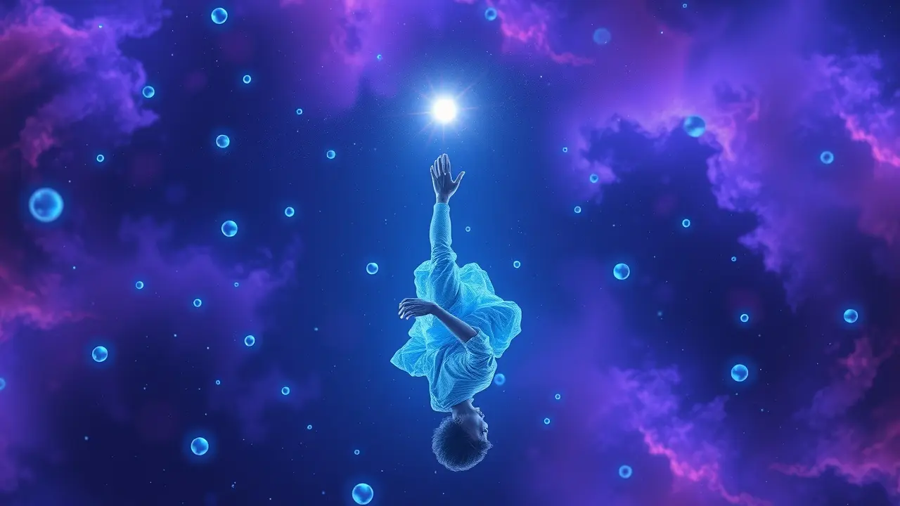 Sonhar com Oxigênio: Desvende os Significados e Simbolismos Pessoa flutuando em oxigênio azul