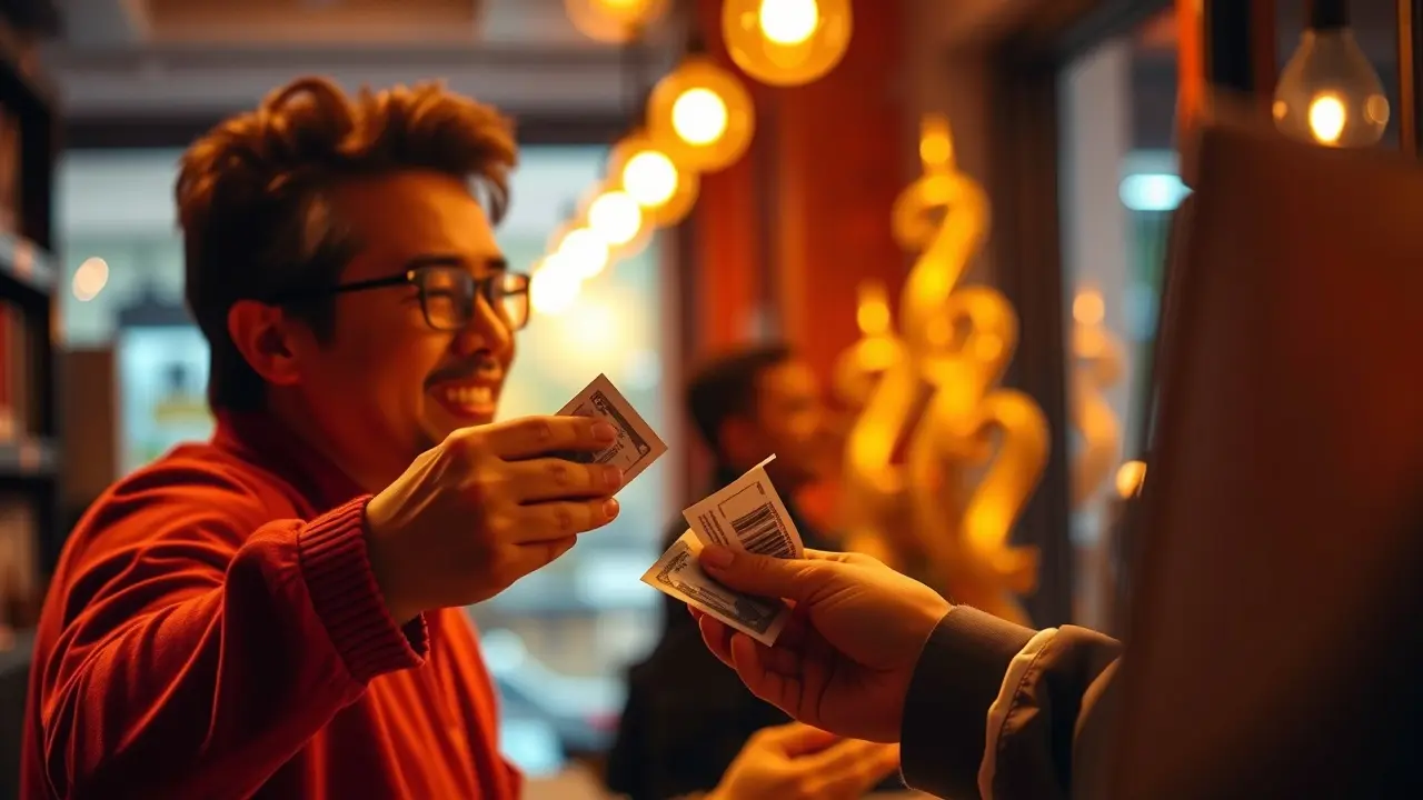 Sonhar com Pagamento: Descubra o Significado e as Implicações Uma pessoa sorrindo ao receber um pagamento.